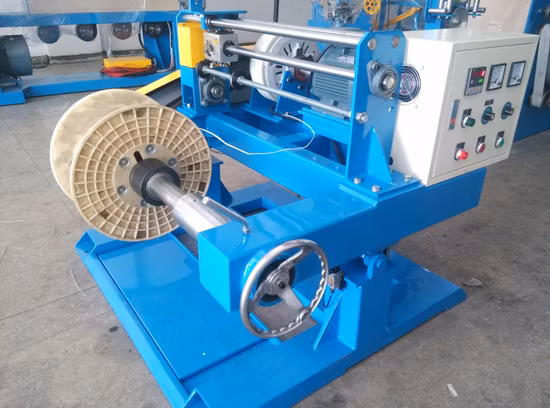 Macchina riavvolgitrice attiva motorizzata senza albero da 630-1250 mm per fili e cavi, doppia testa o testa singola